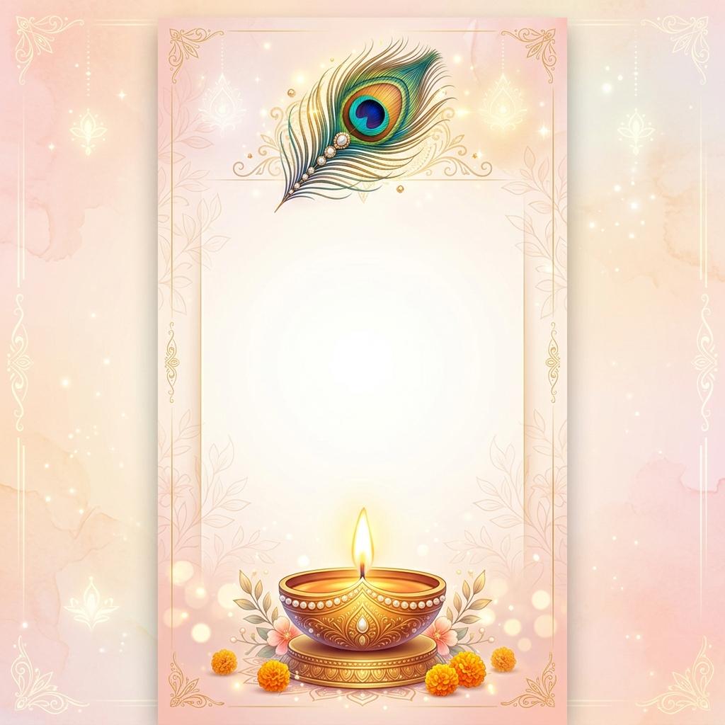 Simple Hindi Shyam Kirtan Invitation Card